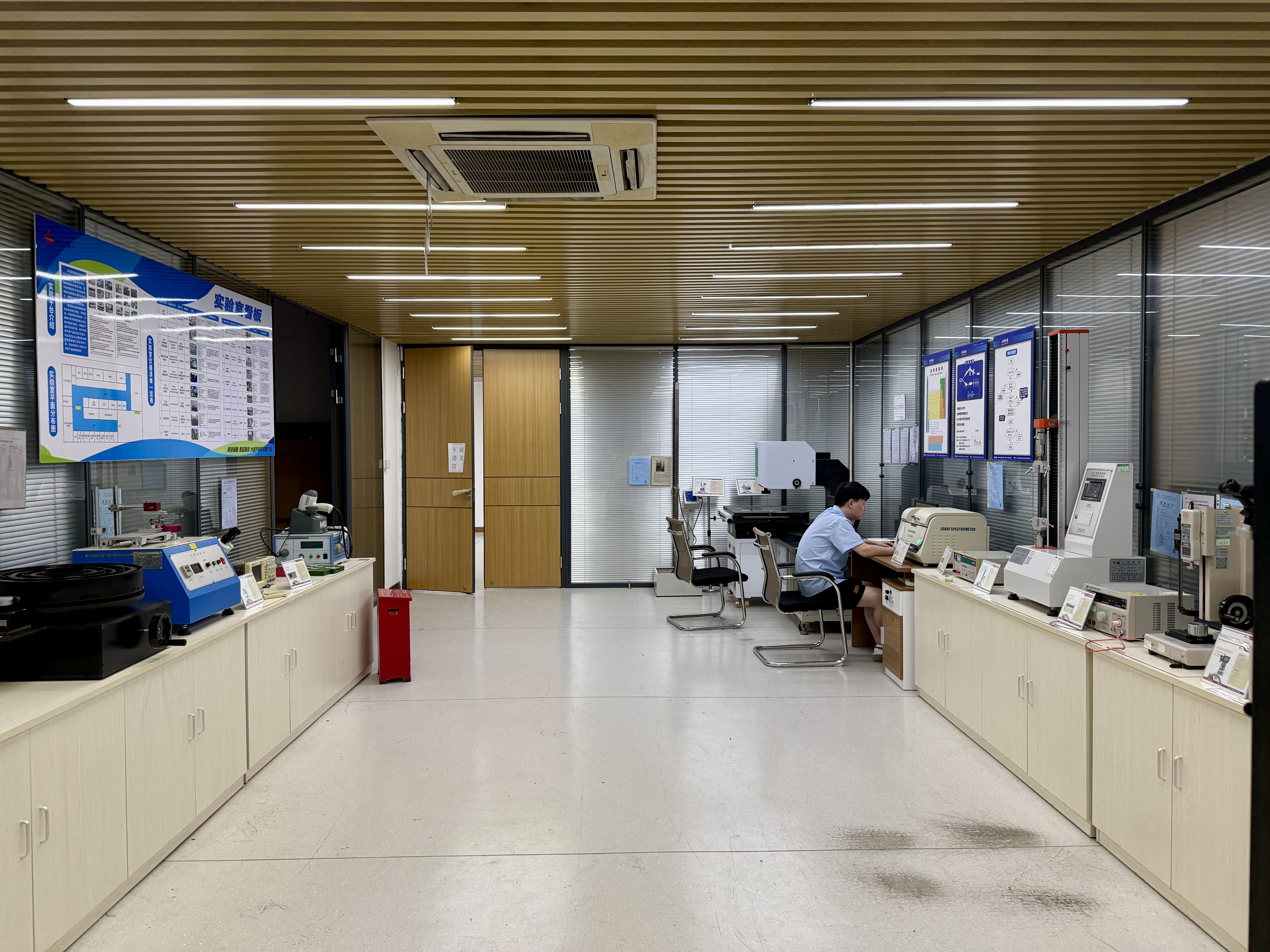 Quality inspection laboratory for dimensional and reliability testing